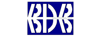 Logo pour BDB Solutions, LLC, comprenant les lettres blanches stylisées "BDB" sur un rectangle bleu avec "SOLUTIONS, LLC" en petit texte au milieu.